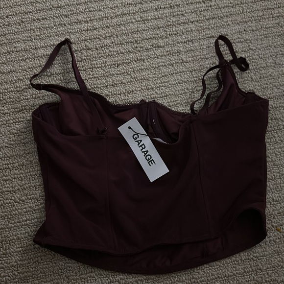garage corset top - burgundy - Picture 3 of 3